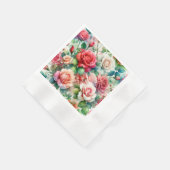 Serviette En Papier Motif de Rose lunatique (Coin)