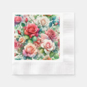 Serviette En Papier Motif de Rose lunatique (Devant)