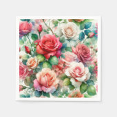 Serviette En Papier Motif de Rose lunatique (Devant)