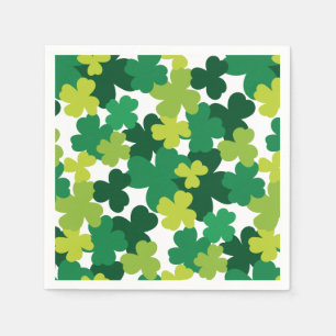 Serviette En Papier Motif de shamrock du jour de St Patrick