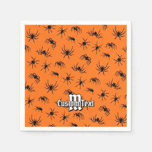 Serviette En Papier Motif de silhouettes d'araignée