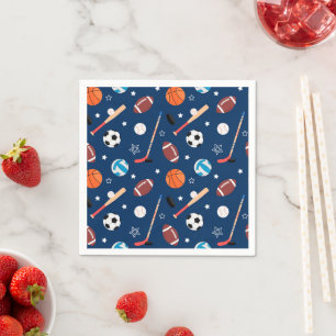 Serviette En Papier Motif de sport de baseball