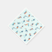 Serviette En Papier Motif de sports d'hiver (Coin)