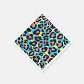 Serviette En Papier Motif de Spots Neon Leopard (Coin)