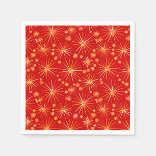 Serviette En Papier Motif de Spoutnik de la moitié du siècle,