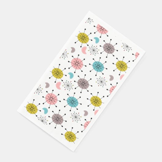 Serviette En Papier Motif de Starburst Retro atomique (Coin)