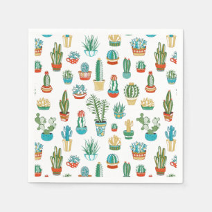 Serviette En Papier Motif de Succulents