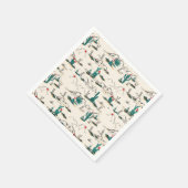 Serviette En Papier Motif de succulents florissants (Coin)