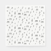Serviette En Papier Motif de symboles Black & White Music Notes (Devant)