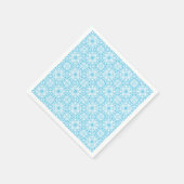 Serviette En Papier Motif de symétrie géométrique bleu clair (Coin)