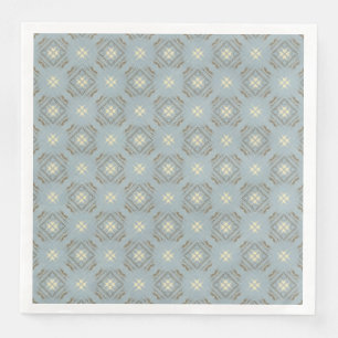 Serviette En Papier Motif de tableau de bord des diamants Turquoises, 