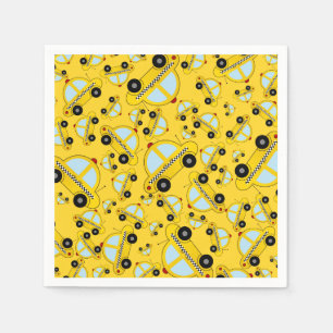 Serviette En Papier Motif de taxi jaune
