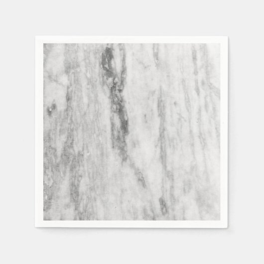 Serviette En Papier Motif de texture en marbre blanc et gris (Devant)
