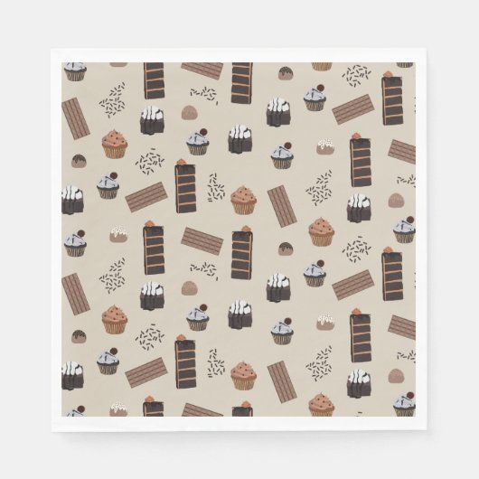 Serviette En Papier Motif de thème chocolat (Devant)
