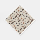 Serviette En Papier Motif de thème chocolat (Coin)