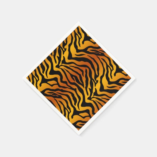 Serviette En Papier motif de tigre du Bengale exotique  (Coin)