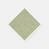 Serviette En Papier Motif de tissu de jute de Faux vert herbe chic Sag (Coin)