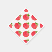 Serviette En Papier Motif de tomate aquarelle (Coin)