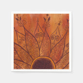 Serviette En Papier Motif de tournesol Abstrait (Devant)