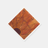 Serviette En Papier Motif de tournesol Abstrait (Coin)