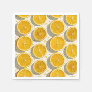 Serviette En Papier Motif de tranche d'orange baignée de soleil