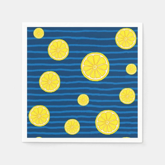 Serviette En Papier Motif de tranches de citron (Devant)