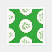 Serviette En Papier Motif de tranches de concombre (Devant)