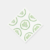 Serviette En Papier Motif de tranches de concombre (Coin)