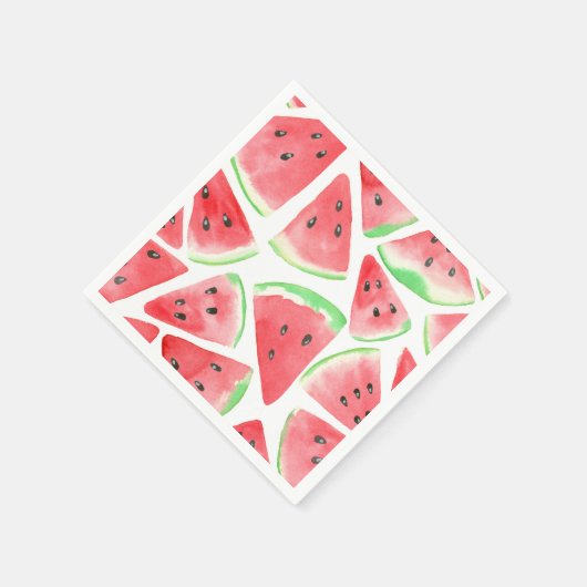 Serviette En Papier Motif de tranches de pastèque (Coin)