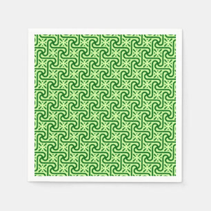 Serviette En Papier Motif de tuiles égyptiennes, émeraude et vert ci