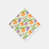 Serviette En Papier Motif de tulipe coloré (Coin)