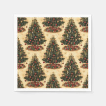 Motif de vacances d'arbre de Noël vintage