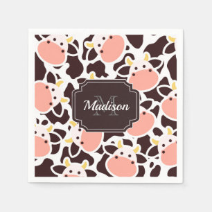 Serviette En Papier Motif de vache mûre