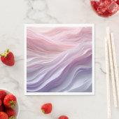 Serviette En Papier Motif de vague de calme Pastel (En situation)