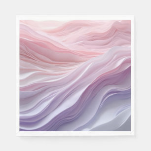 Serviette En Papier Motif de vague de calme Pastel