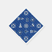 Serviette En Papier Motif de Vagues Nautiques (Coin)