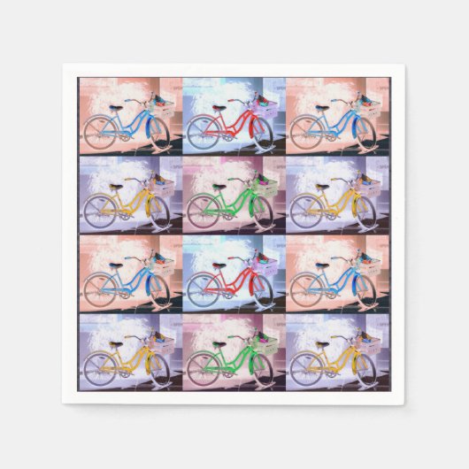 Serviette En Papier Motif de vélo Key West (Devant)