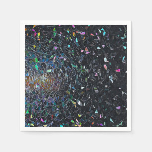 Serviette En Papier Motif de verre teinté abstrait iridescent