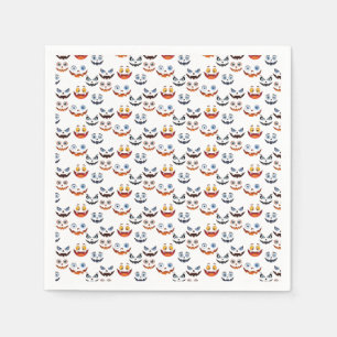Serviette En Papier Motif de visage effrayant Halloween