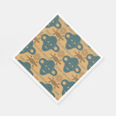 Serviette En Papier Motif de visage ethnique africain Masque tribal (Coin)