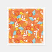 Serviette En Papier Motif de voilier tropical (Devant)
