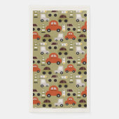 Serviette En Papier Motif de voitures orange (Devant)