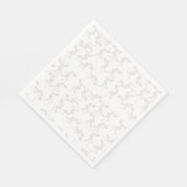 Serviette En Papier Motif décoratif en feuille beige botanique (Coin)