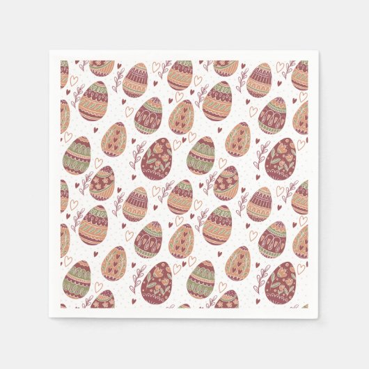Serviette En Papier Motif décoratif OEufs de Pâques | Serviette en Pap (Devant)