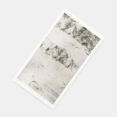 Serviette En Papier Motif d'écorce de bouleau (Coin)