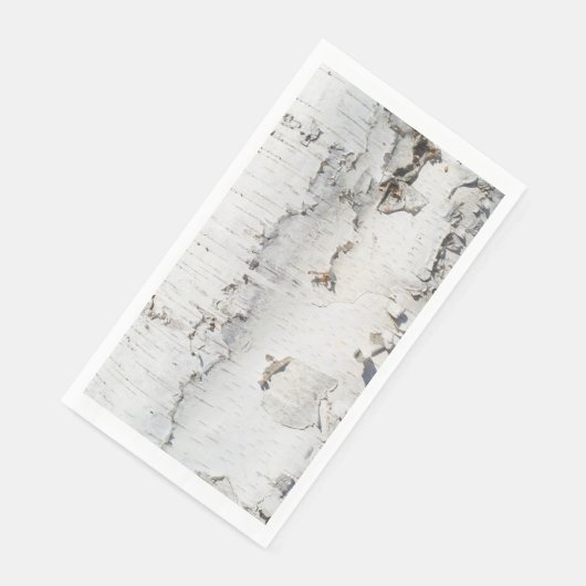 Serviette En Papier Motif d'écorce de bouleau (Coin)