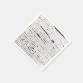 Serviette En Papier Motif d'écorce de bouleau (Coin)