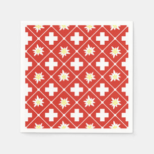 Serviette En Papier Motif d'edelweiss de la Suisse