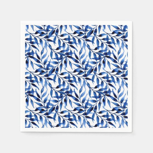 Serviette En Papier Motif d'encre d'aquarelle peinte à la main (Devant)