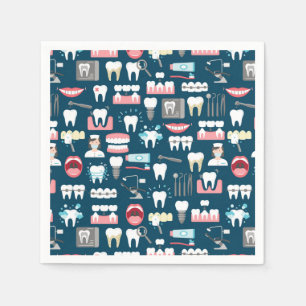 Serviette En Papier Motif dentaire de bureau de clinique